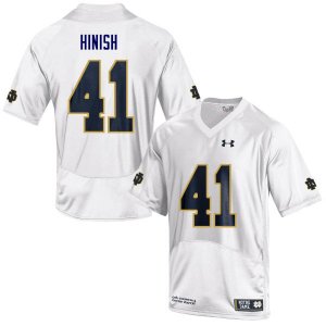 Notre Dame Fighting Irish Men's Kurt Hinish #41 White Under Armour Authentic Stitched College NCAA Football Jersey DIZ3199EF